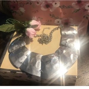 Vintage choker chunky style silver finish 1970 cool look